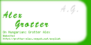 alex grotter business card